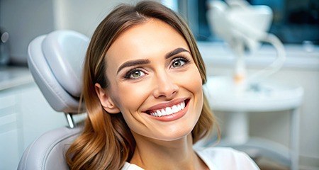 Invisalign aligners being place on a model of a mouth