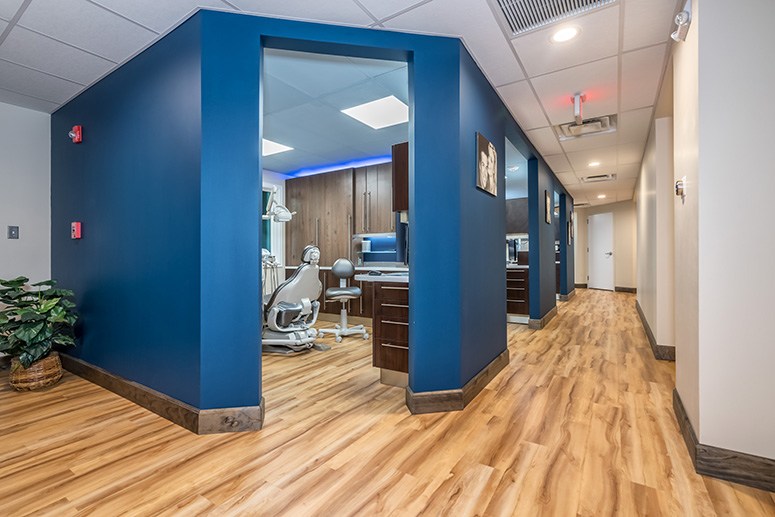 View into dental treatment room