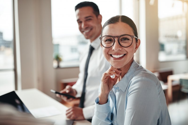 Woman with cosmetic dentistry