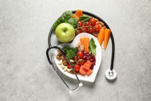 Assortment of healthy foods.